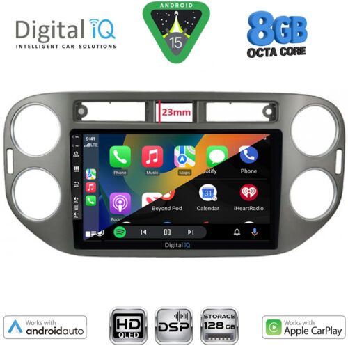 DIGITAL IQ BXF 7760GR_CPAA (9inc) MULTIMEDIA TABLET for VW TIGUAN mod. 2011-2016 (GREY) - Image 2
