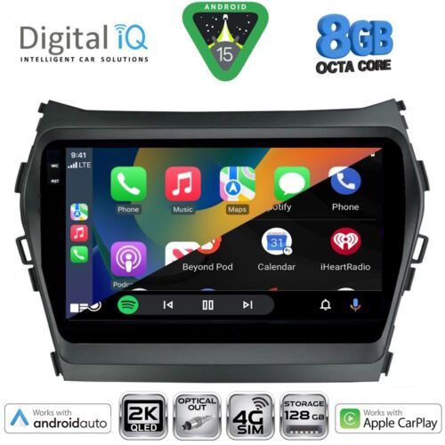 DIGITAL IQ BXK 20238_CPAA (9inc) MULTIMEDIA TABLET for HYUNDAI IX45 - SANTA FE mod. 2013-2017 - Image 2