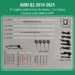 DIQ AMBIENT AUDI Q2 mod. 2017-2025 (Digital iQ Ambient Light for Audi Q2 mod. 2017-2025 with 21 Lights)