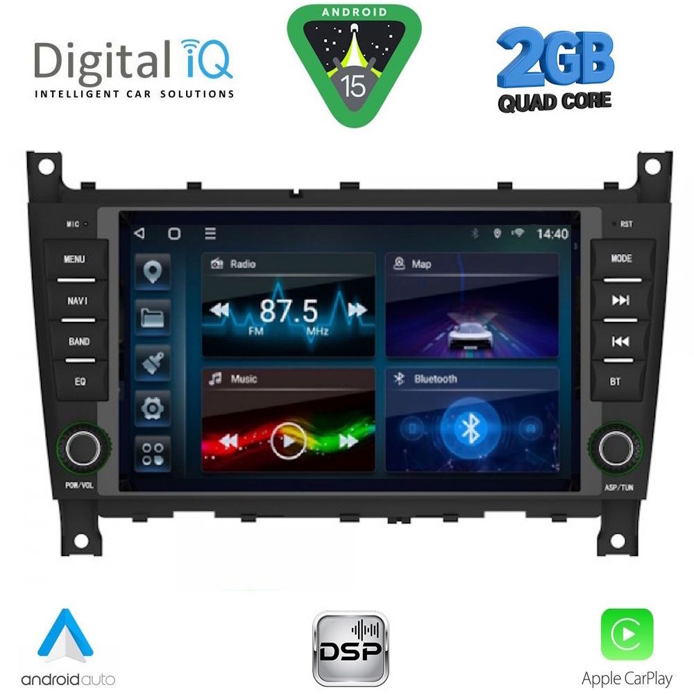 BLD093-15 DIGITAL IQ BLD 093_CPA (7" DECK) MULTIMEDIA SYSTEM for MERCEDES C (W203) - CLK (W209) mod. 2004-2008 - Image 1