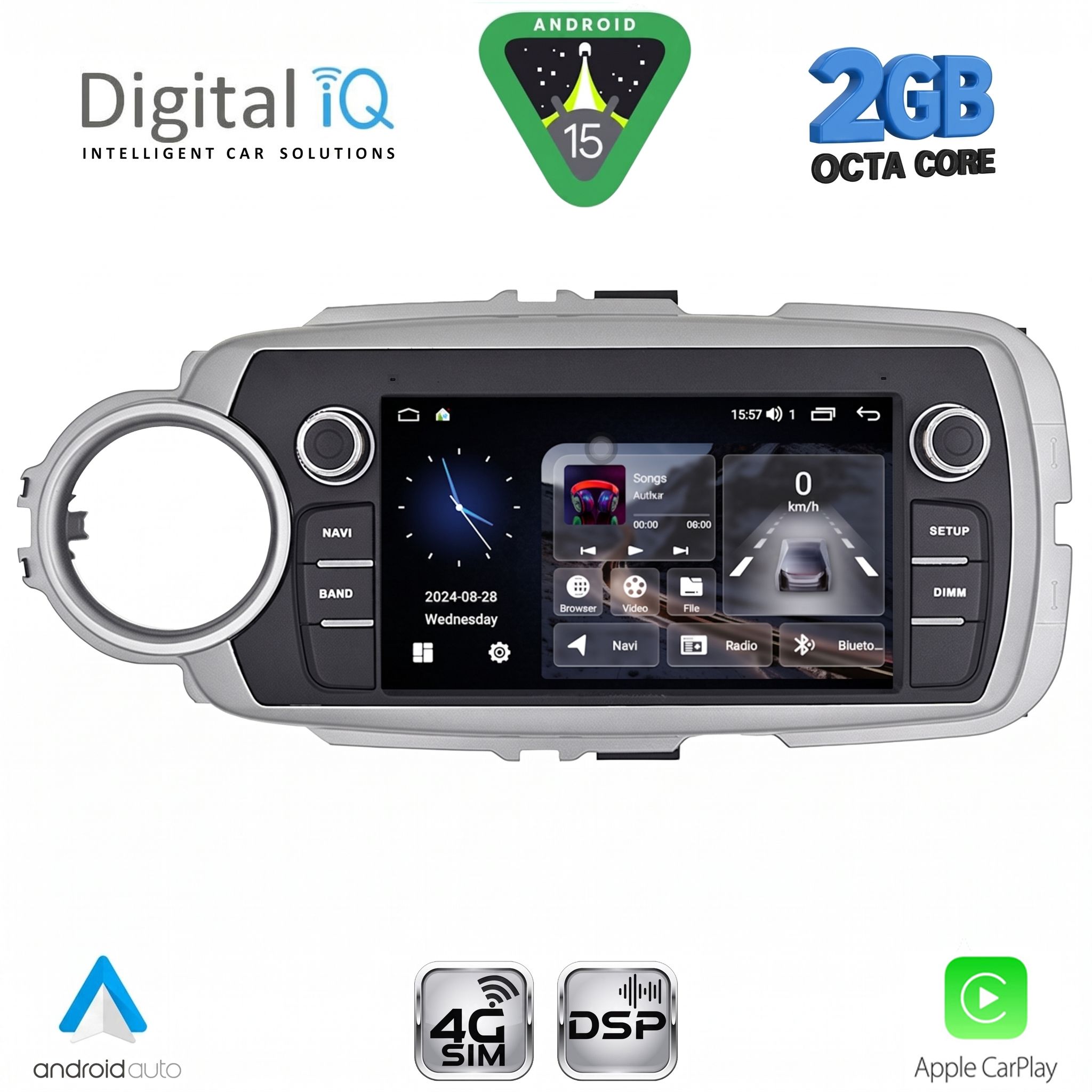 BLF330-15-1 DIGITAL IQ BLF 330_CPA (7" DECK) MULTIMEDIA SYSTEM for TOYOTA YARIS mod. 2011-2020 - Image 1