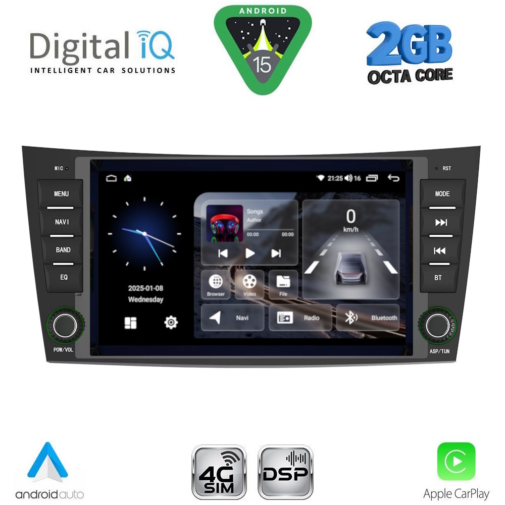 BLF390-15 DIGITAL IQ BLF 390_CPA (8" DECK) MULTIMEDIA SYSTEM for MERCEDES E (W211) – CLS (W219) mod. 2003-2009 - Image 1