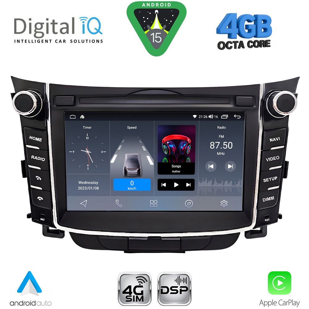 BLG426-15-1 DIGITAL IQ BLG 426_CPA (7″ DECK) MULTIMEDIA OEM for HYUNDAI i30 mod. 2012-2017 - Image 1