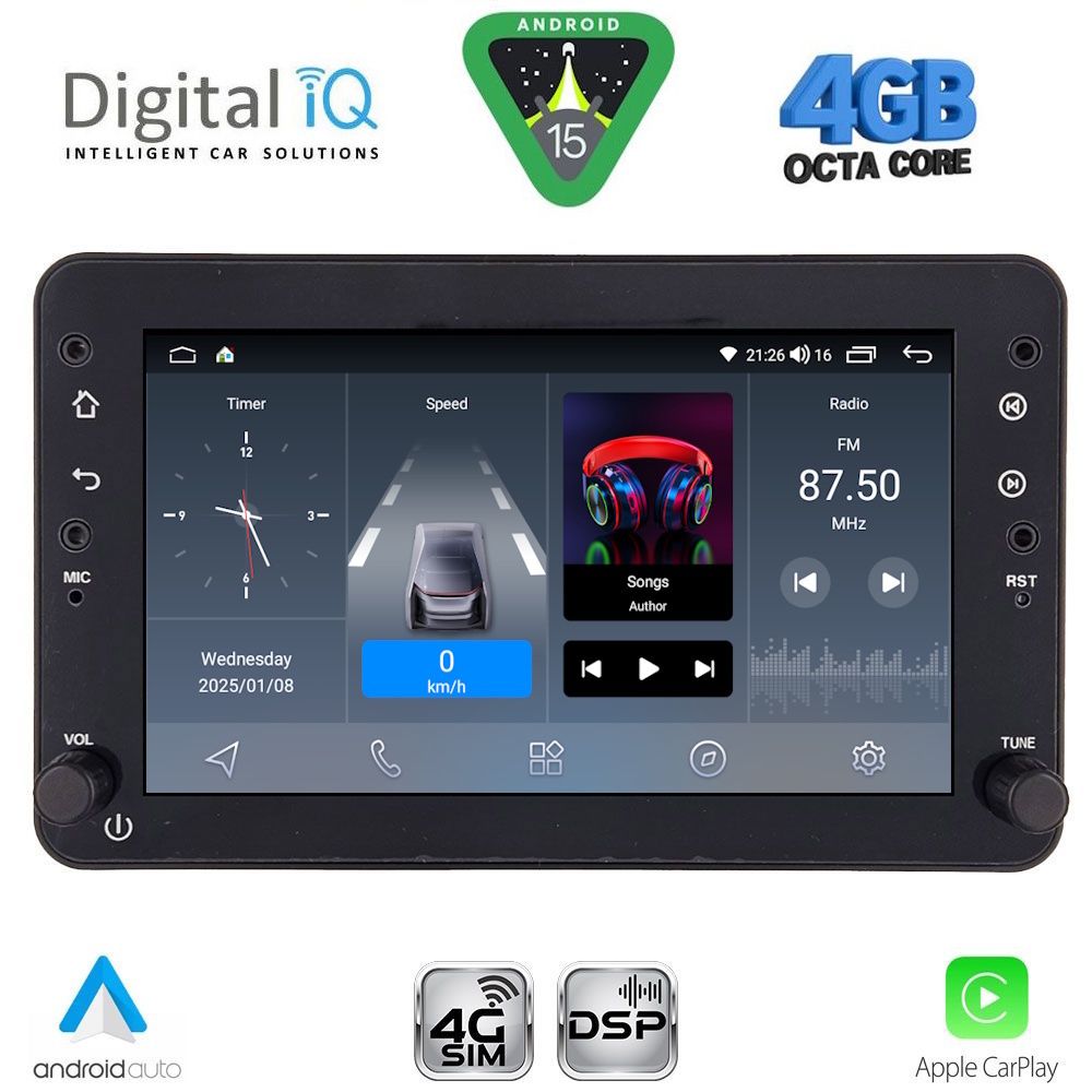 BLG459-15 DIGITAL IQ BLG 459_CPA (7" DECK) MULTIMEDIA SYSTEM for ALFA ROMEO 159 – SPIDER – BRERA mod. 2004-2012 - Image 1