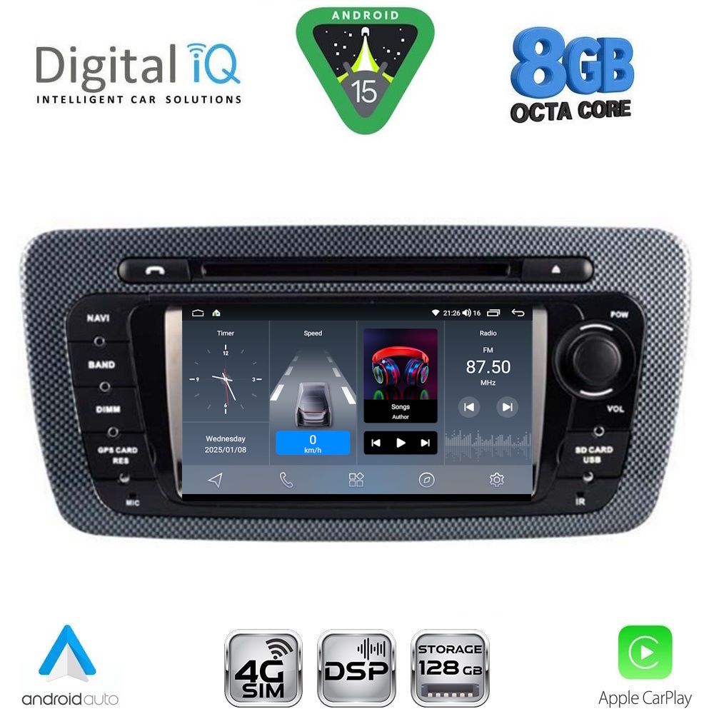 BLM546-15 DIGITAL IQ BLM 546_CPA (7" DECK) MULTIMEDIA OEM for SEAT IBIZA mod. 2008-2015 - Image 1