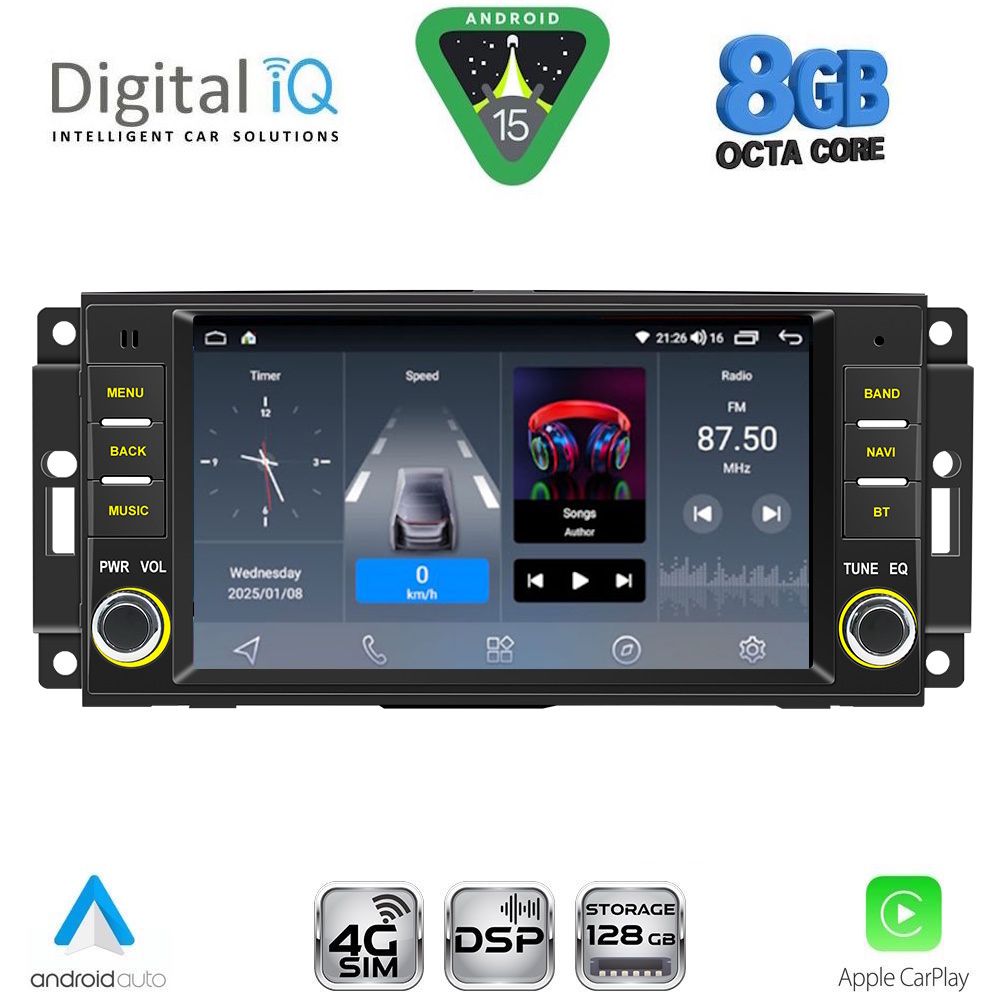 BLM724-15 DIGITAL IQ BLM 724_CPA (7" DECK) MULTIMEDIA OEM for JEEP ALL mod. 2005-2018 - Image 1