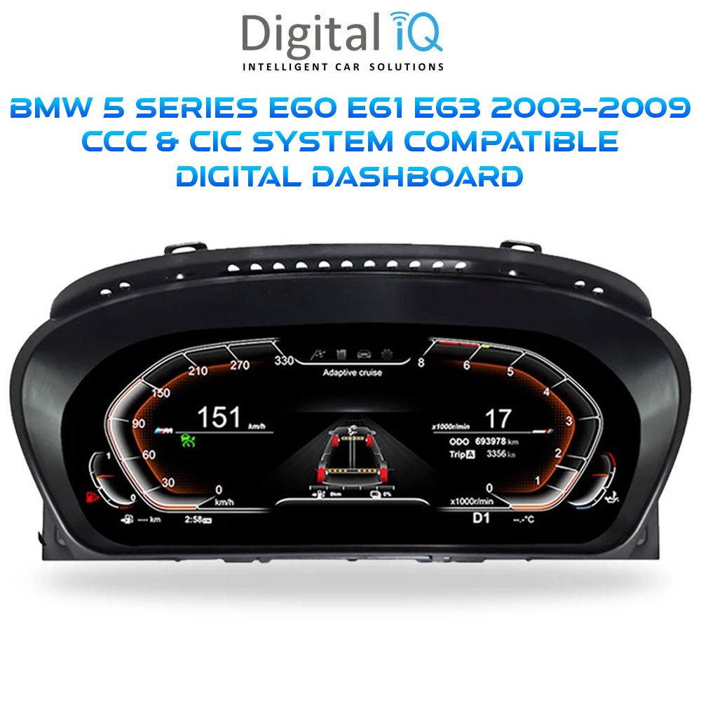 BMW_5_E60_Digital_Dashboard_01_ DIGITAL IQ DGU 958_DC (12.3in) (DIGITAL INSTRUMENT CLUSTER for BMW 5 Series (E60-E61-E63) mod. 2003-2009 with CCC-CIC system - Image 1