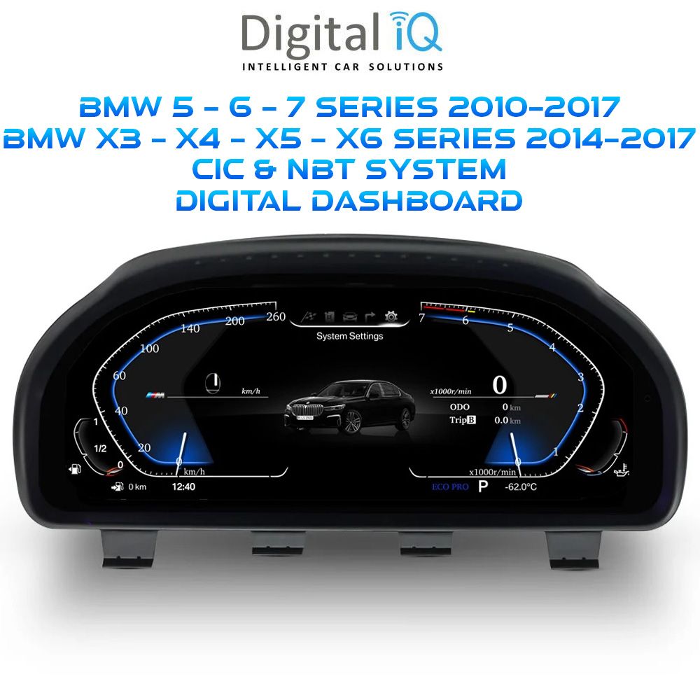 BMW_F10_Digital_Dashboard_01_ DIGITAL IQ FZ 972_IC (12.3in) BMW 5 - 5 GT - 6 - 7 Series mod. 2010-2017 / X3 - X4 - X5 - X6 mod. 2014-2017 DIGITAL DASHBOARD - Image 1