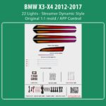 DIQ AMBIENT BMW X3  - X4 BM02D DYN (Digital iQ Ambient Light for BMW X3 (F25) / X4 (F26) mod. 2012-2017 with 22 Lights, Streamer Dynamic)