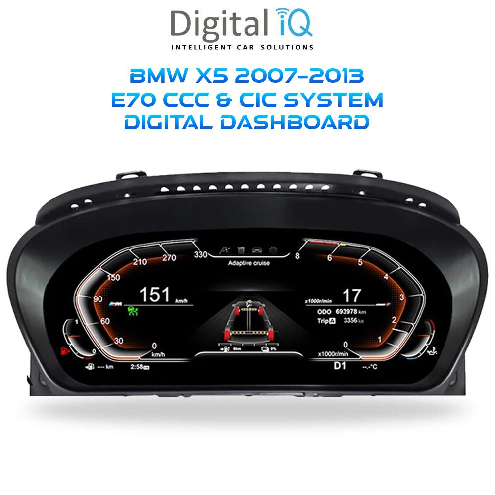 BMW_X5_E70_Digital_Dashboard_01 DIGITAL IQ DDD 976_DC (12.3in) DIGITAL INSTRUMENT CLUSTER for BMW X5 (E70) - X6 (E71) mod. 2007-2013 with CCC-CIC - Image 1