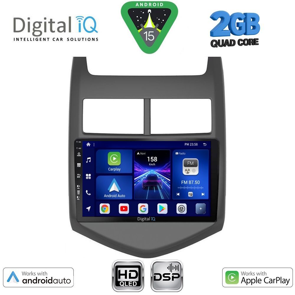 BXC3074_15 DIGITAL IQ BXC 3074_CPAA (9inc) MULTIMEDIA TABLET for CHEVROLET AVEO mod. 2011-2014 - Image 1