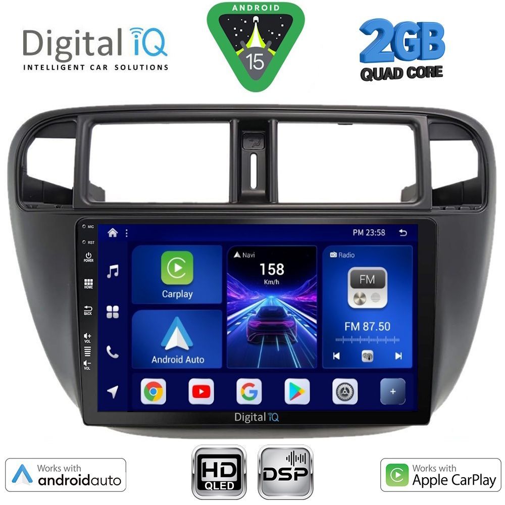 BXC3186_15 DIGITAL IQ BXC 3186_CPAA A/C (9inc) MULTIMEDIA TABLET for HONDA CIVIC mod. 1995-2001 - Image 1