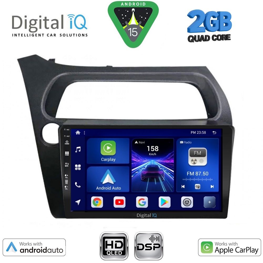 BXC3189_15 DIGITAL IQ BXC 3189_CPAA (9inc) MULTIMEDIA TABLET for HONDA CIVIC 3D-5D mod. 2006-2012 - Image 1