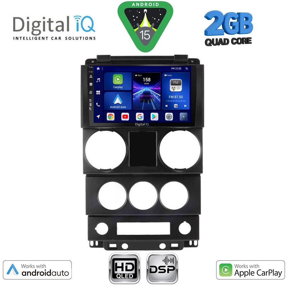 BXC3292_15 DIGITAL IQ BXC 3292_CPAA (9inc) MULTIMEDIA TABLET for JEEP WRANGLER mod. 2006-2011 - Image 1