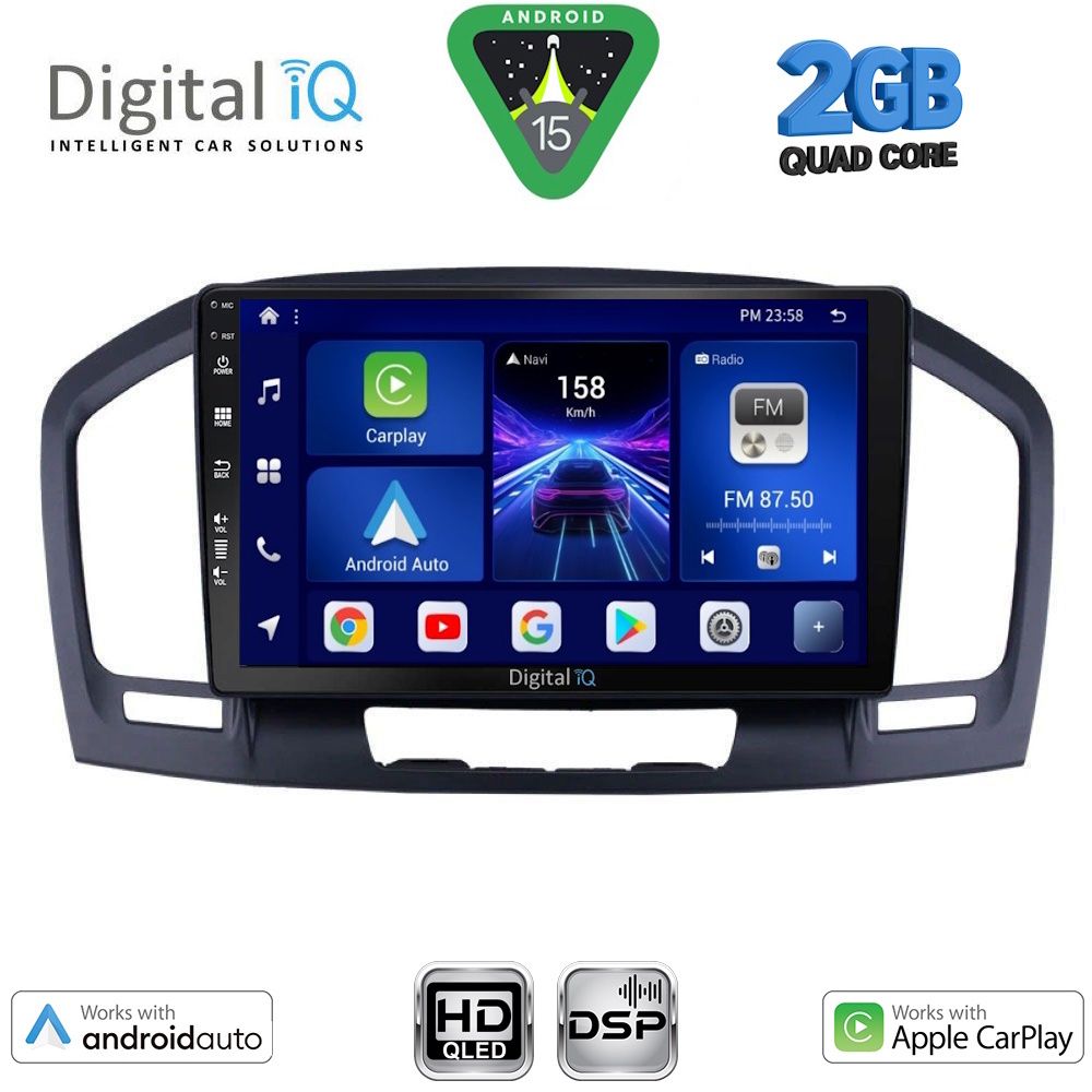 BXC3491_15 DIGITAL IQ BXC 3491BL_CPAA (9inc) MULTIMEDIA TABLET for OPEL INSIGNIA mod. 2008-2013 (BLACK) - Image 1