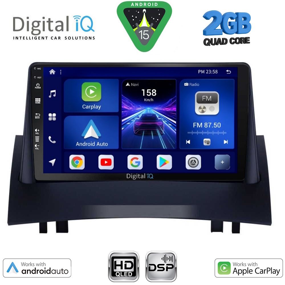 BXC3555_15 DIGITAL IQ BXC 3555_CPAA (9inc) MULTIMEDIA TABLET for RENAULT MEGANE 2 mod. 2002-2008 - Image 1