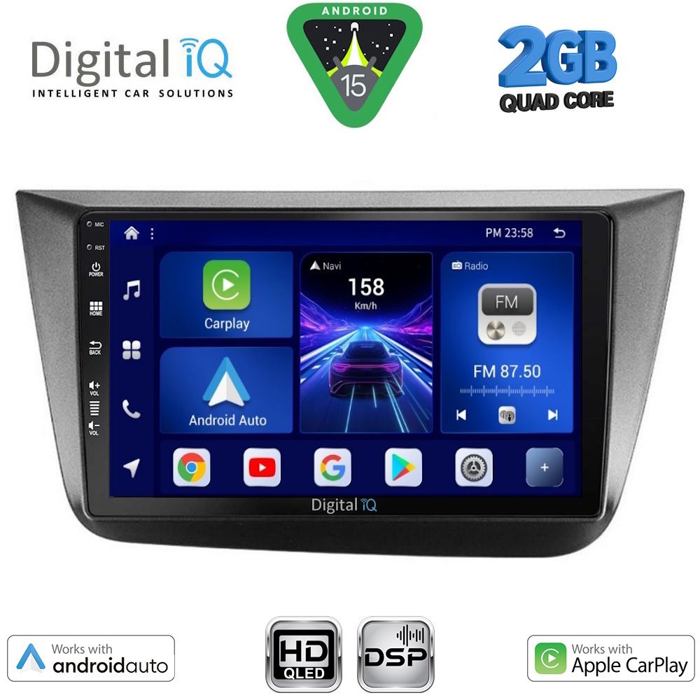 BXC3570_15 DIGITAL IQ BXC 3570_CPAA (9inc) MULTIMEDIA TABLET for SEAT ALTEA mod. 2004-2015 - Image 1