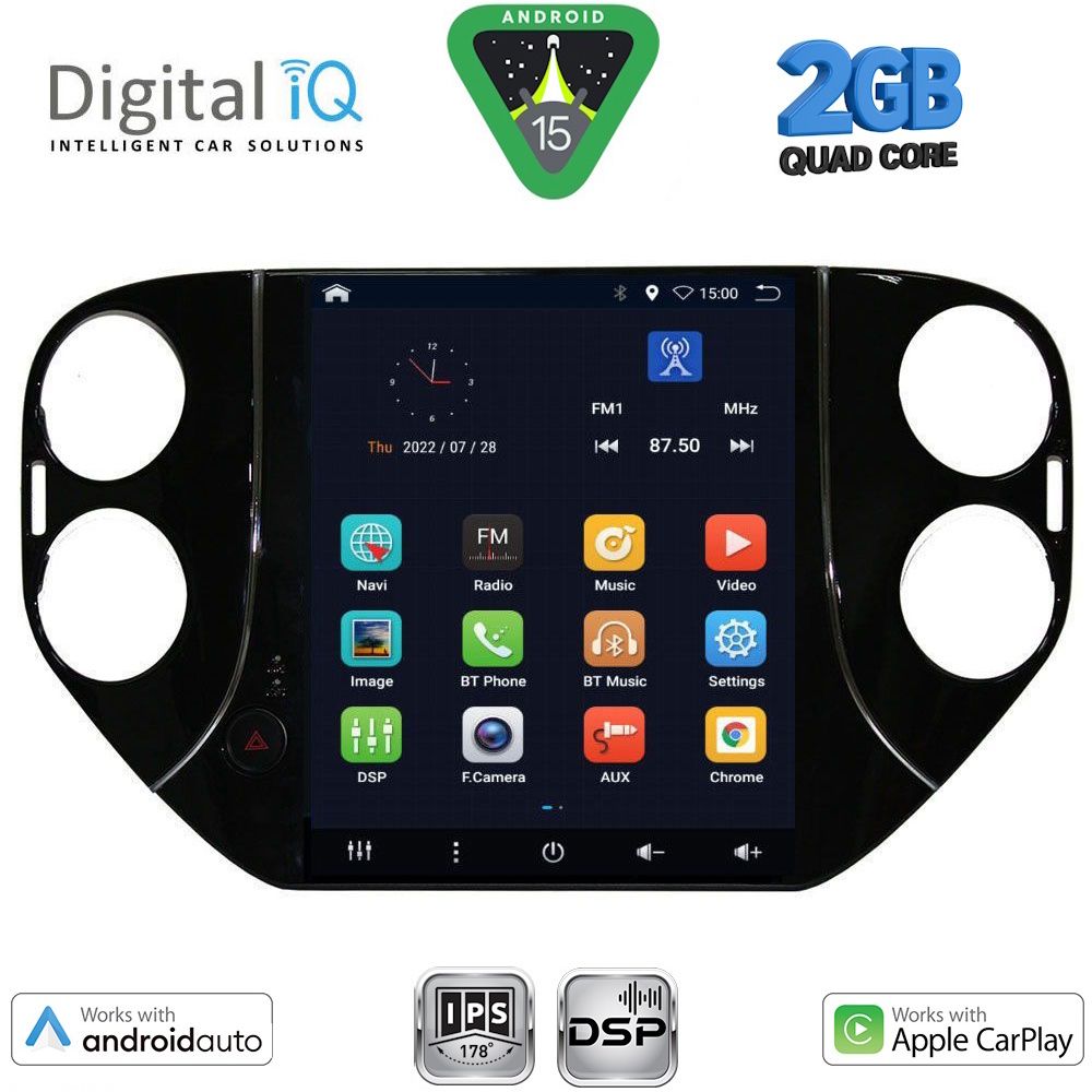 BXC3989_15 DIGITAL IQ BXC 3989_CPAA TESLA STYLE for VW TIGUAN mod. 2010-2013 - Image 1