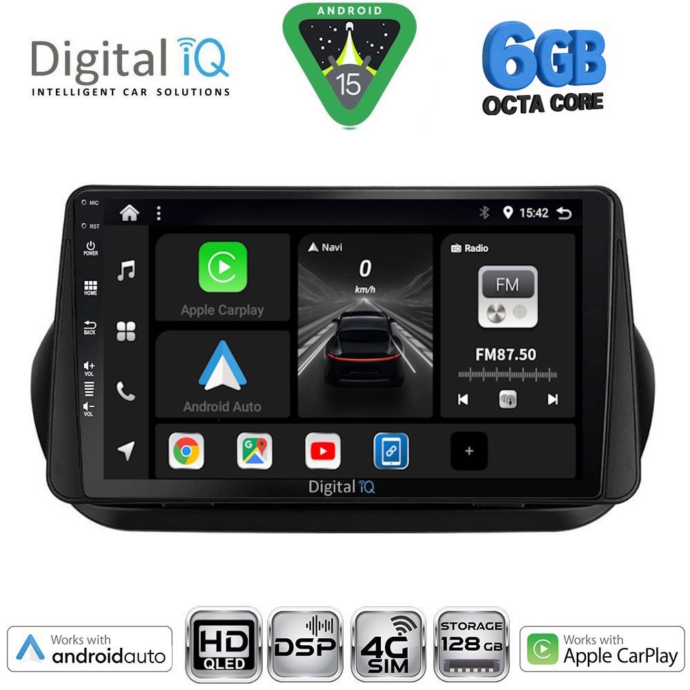 BXF17142-15 DIGITAL IQ BXF 17142_CPAA (9inc) MULTIMEDIA TABLET for CITROEN – FIAT – PEUGEOT mod. 2008-2018 - Image 1