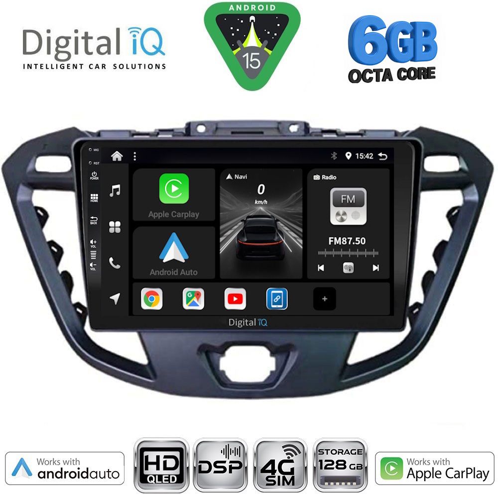 BXF17177-15 DIGITAL IQ BXF 17177_CPAA (9inc) MULTIMEDIA TABLET for FORD TRANSIT CUSTOM | TOURNEO CUSTOM mod. 2013-2019 - Image 1