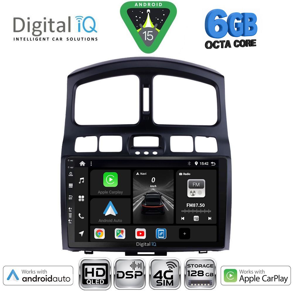 BXF17236-15 DIGITAL IQ BXF 17236_CPAA (9inc) MULTIMEDIA TABLET for HYUNDAI SANTA FE mod. 2003-2006 - Image 1