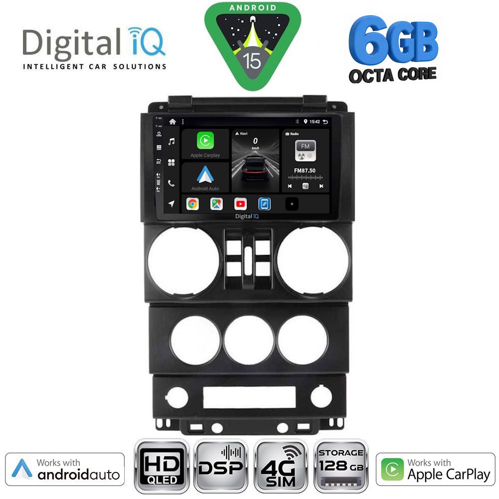 BXF17294-15 DIGITAL IQ BXF 17294_CPAA (9inc) MULTIMEDIA TABLET for JEEP WRANGLER mod. 2006-2011 - Image 1