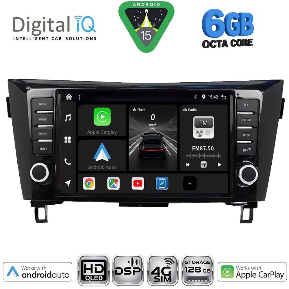 BXF17467-15 DIGITAL IQ BXF 17467_CPAA (9inc) MULTIMEDIA TABLET for NISSAN QASHQAI - XTRAIL mod. 2014-2021 - Image 1