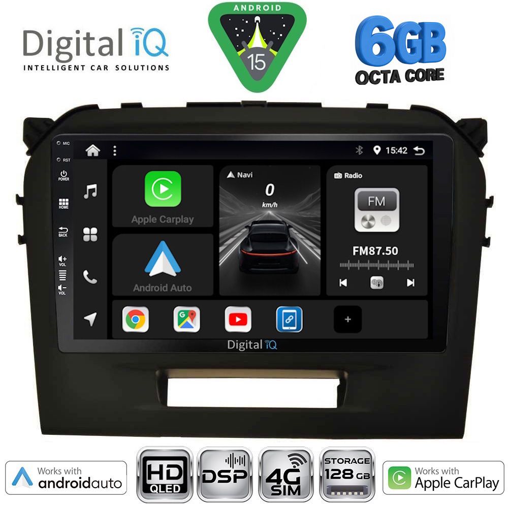 BXF17697-15 DIGITAL IQ BXF 17697BL_CPAA (9inc) MULTIMEDIA TABLET for SUZUKI VITARA mod. 2016-2025 (BLACK) - Image 1