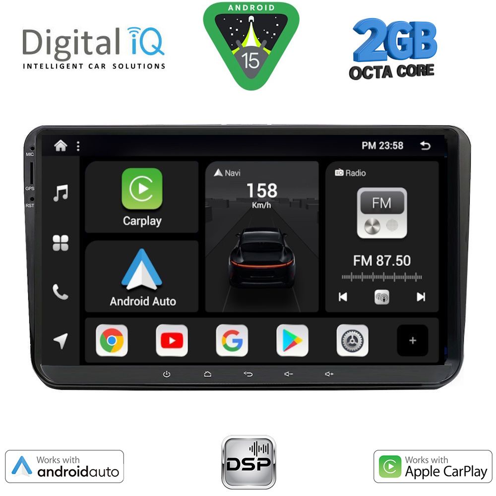 BXF589_15 DIGITAL IQ BXF 589_CPAA (9'' DECK) MULTIMEDIA SYSTEM for VW – SKODA – SEAT GROUP mod. 2004-2018 - Image 1