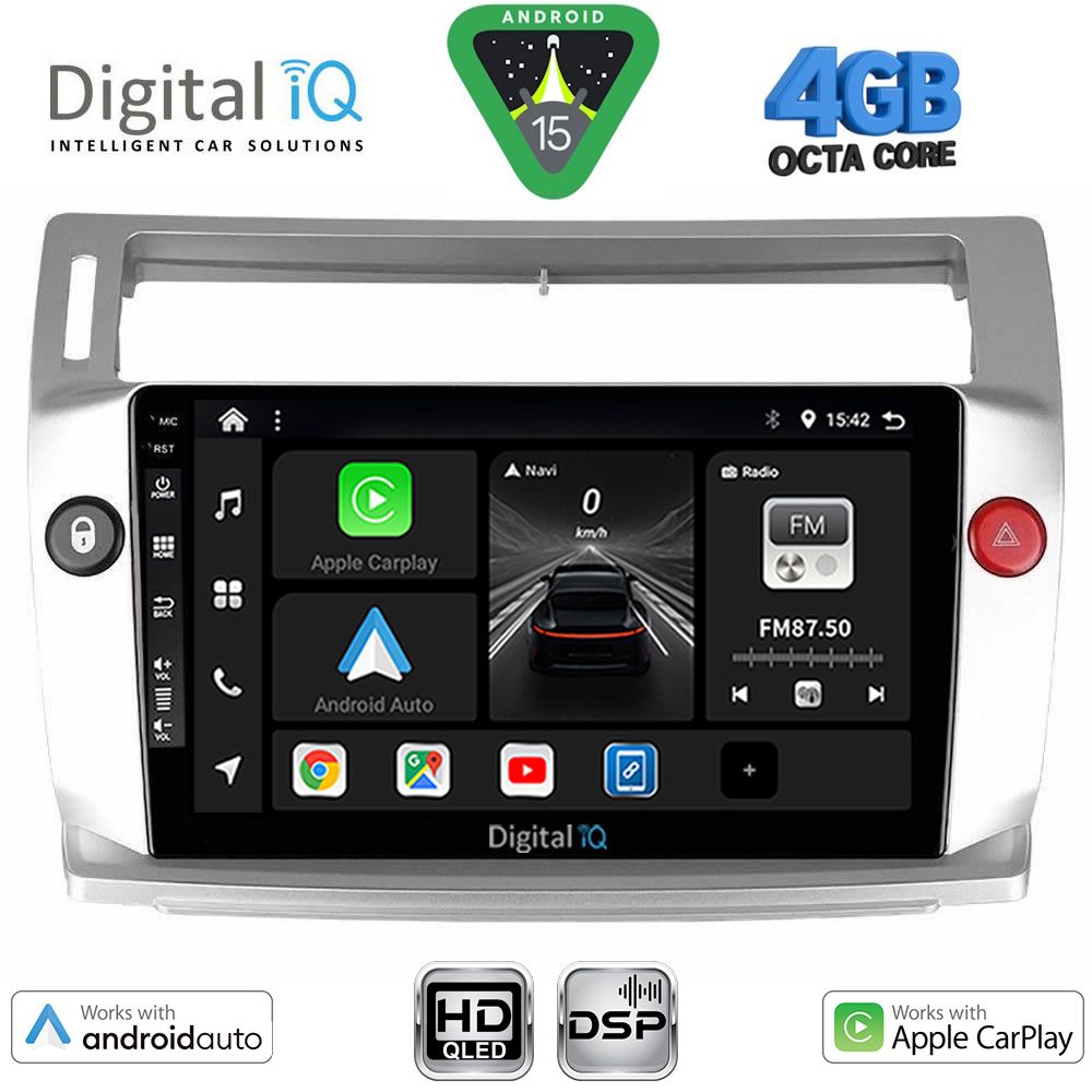BXF6084SL_15 DIGITAL IQ BXF 16084SL_CPAA (9inc) MULTIMEDIA TABLET for CITROEN C4 mod. 2004-2011 (SILVER) - Image 1