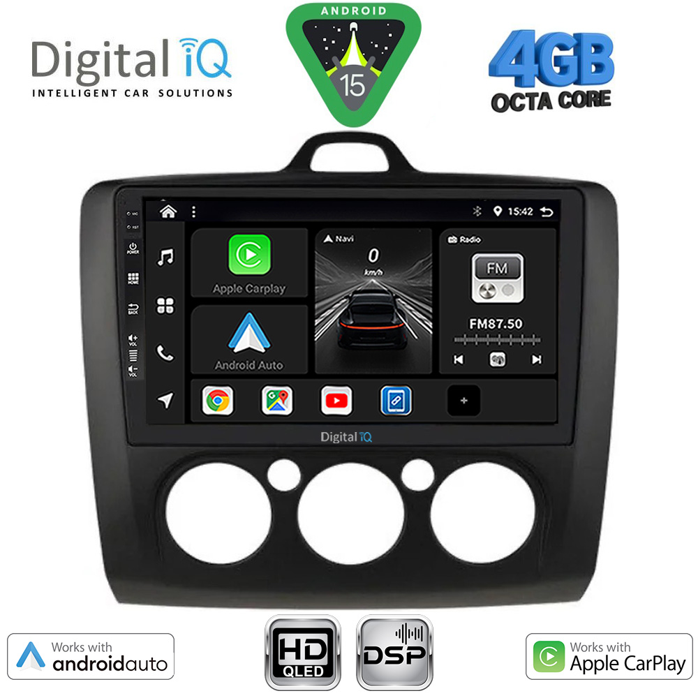 BXF6156ΒL-AC_15 DIGITAL IQ BXF 16156BL_CPAA A/C (9inc) MULTIMEDIA TABLET for FORD FOCUS mod. 2005-2012 (BLACK) - Image 1