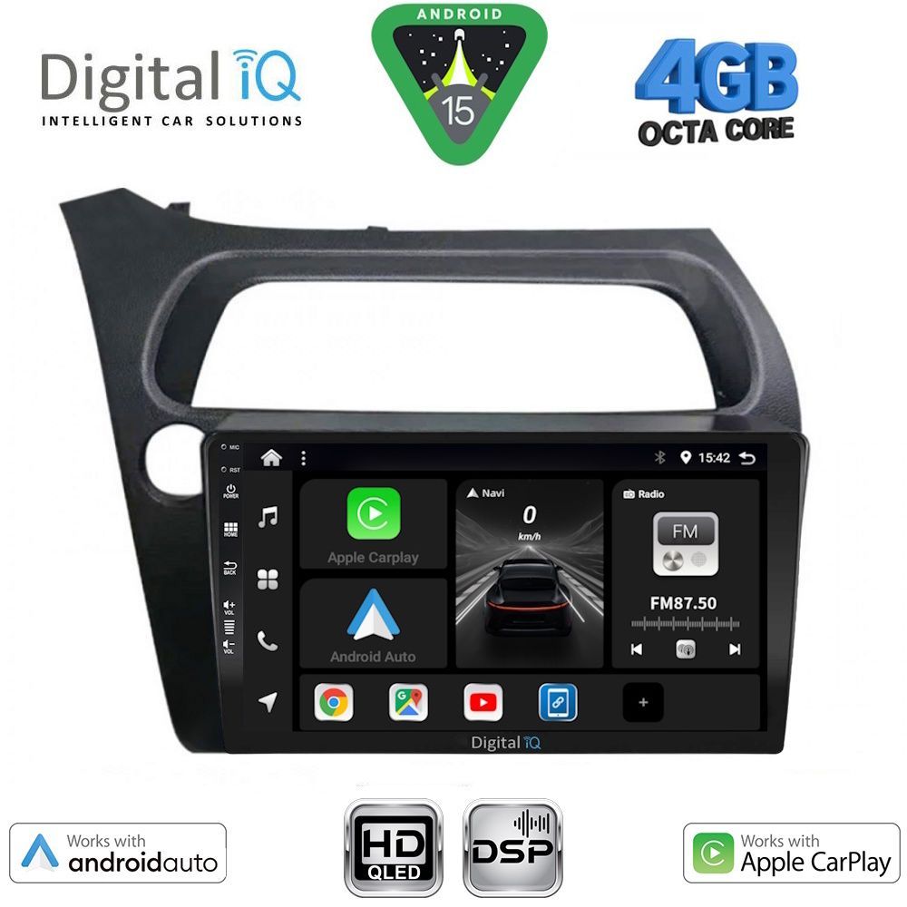 BXF6189_15 DIGITAL IQ BXF 16189_CPAA (9inc) MULTIMEDIA TABLET for HONDA CIVIC 3D-5D mod. 2006-2012 - Image 1