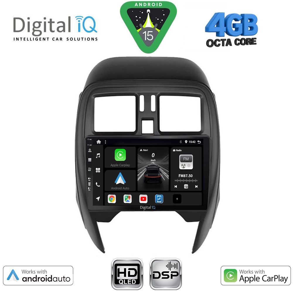 BXF6451SQ_15 DIGITAL IQ BXF 16451_CPAA (SQUARE) (9inc) MULTIMEDIA TABLET for NISSAN MICRA mod. 2014-2017 - Image 1