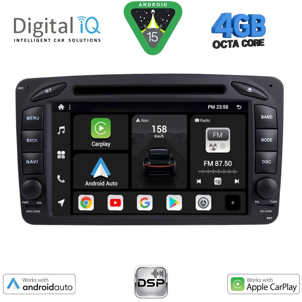 BXF671_15 DIGITAL IQ BXF 671_CPAA (7'' DVD) MULTIMEDIA SYSTEM for MERCEDES C (W203) mod. 1999-2004 - Image 1