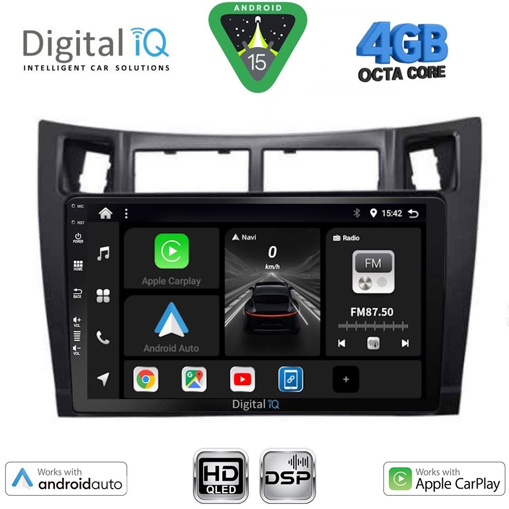 BXF6736_15 DIGITAL IQ BXF 16736BL_CPAA (9inc) MULTIMEDIA TABLET for TOYOTA YARIS mod. 2006-2011 (BLACK) - Image 1