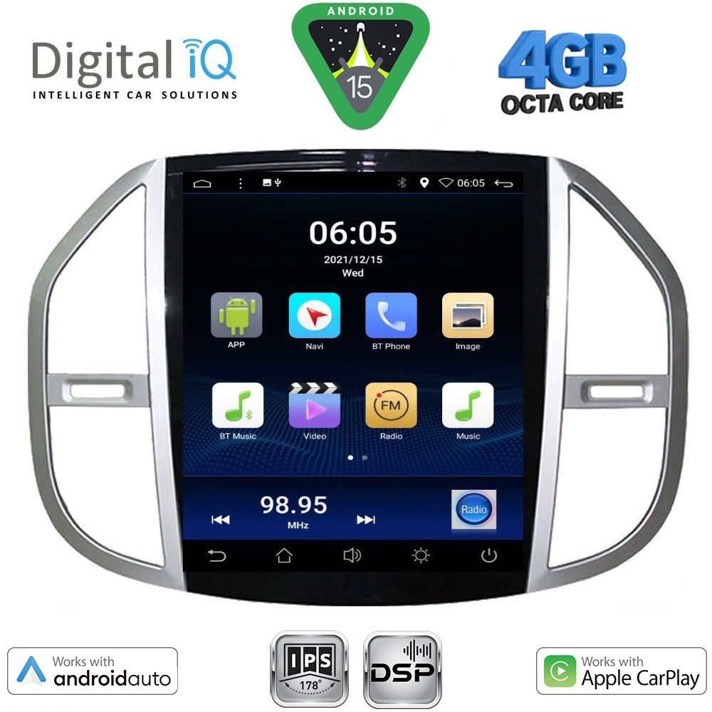 BXF6960_15 DIGITAL IQ BXF 6960_CPAA TESLA STYLE for MERCEDES VITO mod. 2015-2024 - Image 1