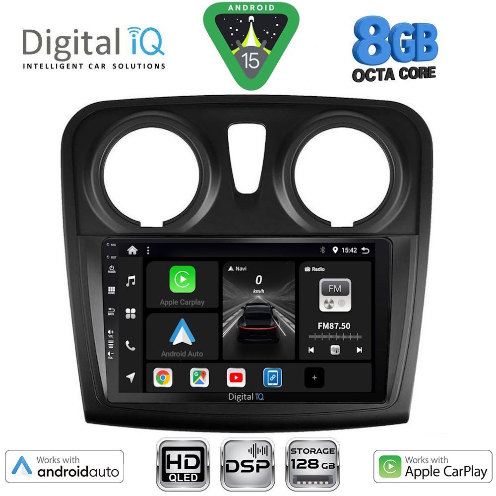 BXF7108_15 DIGITAL IQ BXF 7108_CPAA (9inc) MULTIMEDIA TABLET for DACIA LOGAN – SANDERO mod. 2012-2019 - Image 1