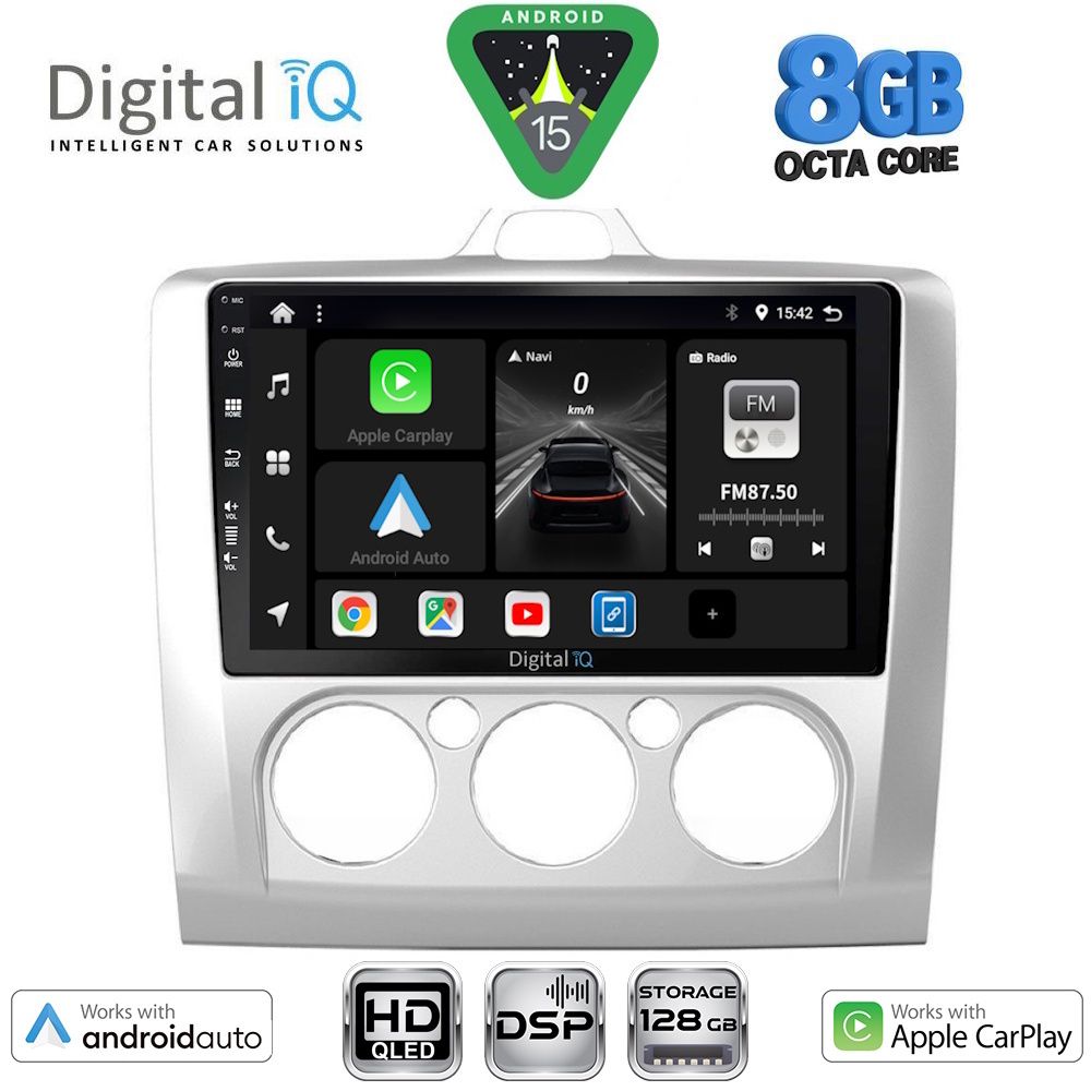 BXF7156AC_15 DIGITAL IQ BXF 7156SL_CPAA A/C (9inc) MULTIMEDIA TABLET for FORD FOCUS mod. 2005-2012 (SILVER) - Image 1