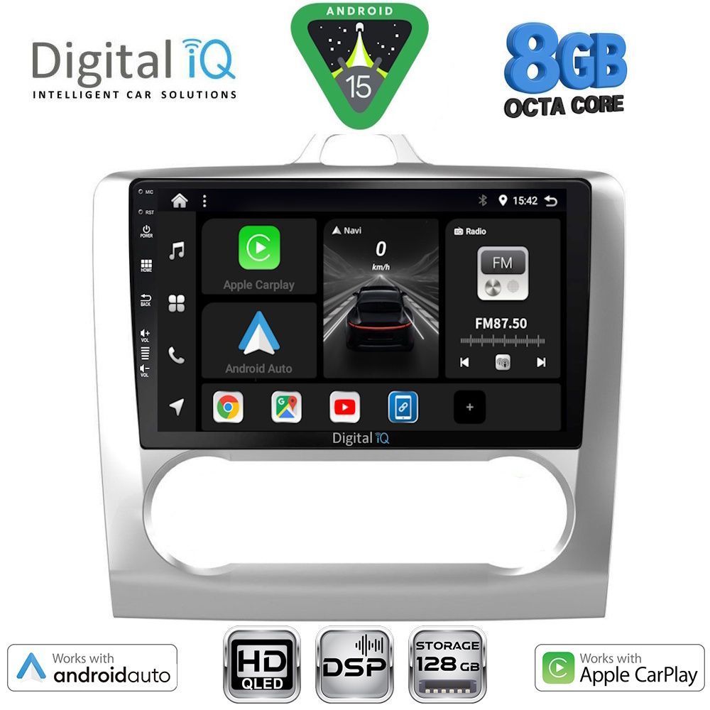 BXF7156CL_15 DIGITAL IQ BXF 7156SL_CPAA CLIMA (9inc) MULTIMEDIA TABLET for FORD FOCUS mod. 2005-2012 (SILVER) - Image 1