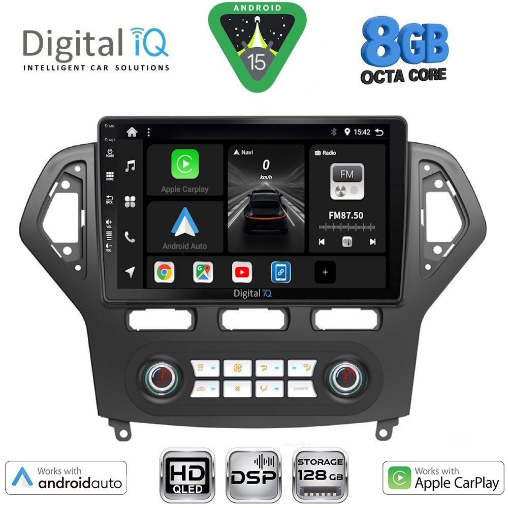 BXF7162CL_15 DIGITAL IQ BXF 7162_CPAA CLIMA (10inc) MULTIMEDIA TABLET for FORD MONDEO mod. 2007-2011 - Image 1