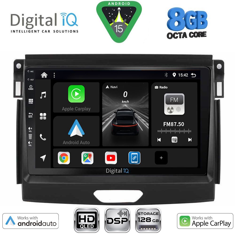 BXF7172A_15 DIGITAL IQ BXF 7172A_CPAA (9inc) MULTIMEDIA TABLET for FORD RANGER mod. 2015-2018 - Image 1