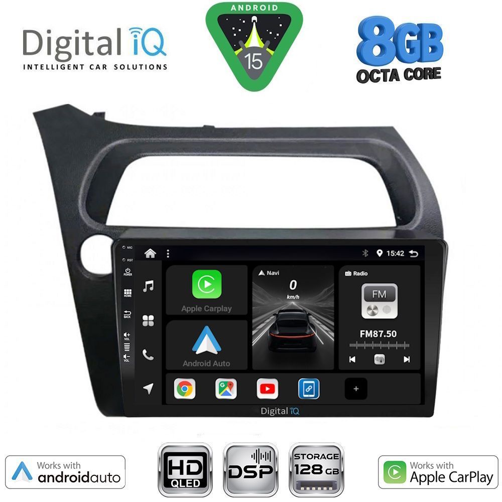 BXF7189_15 DIGITAL IQ BXF 7189_CPAA (9inc) MULTIMEDIA TABLET for HONDA CIVIC 3D-5D mod. 2006-2012 - Image 1