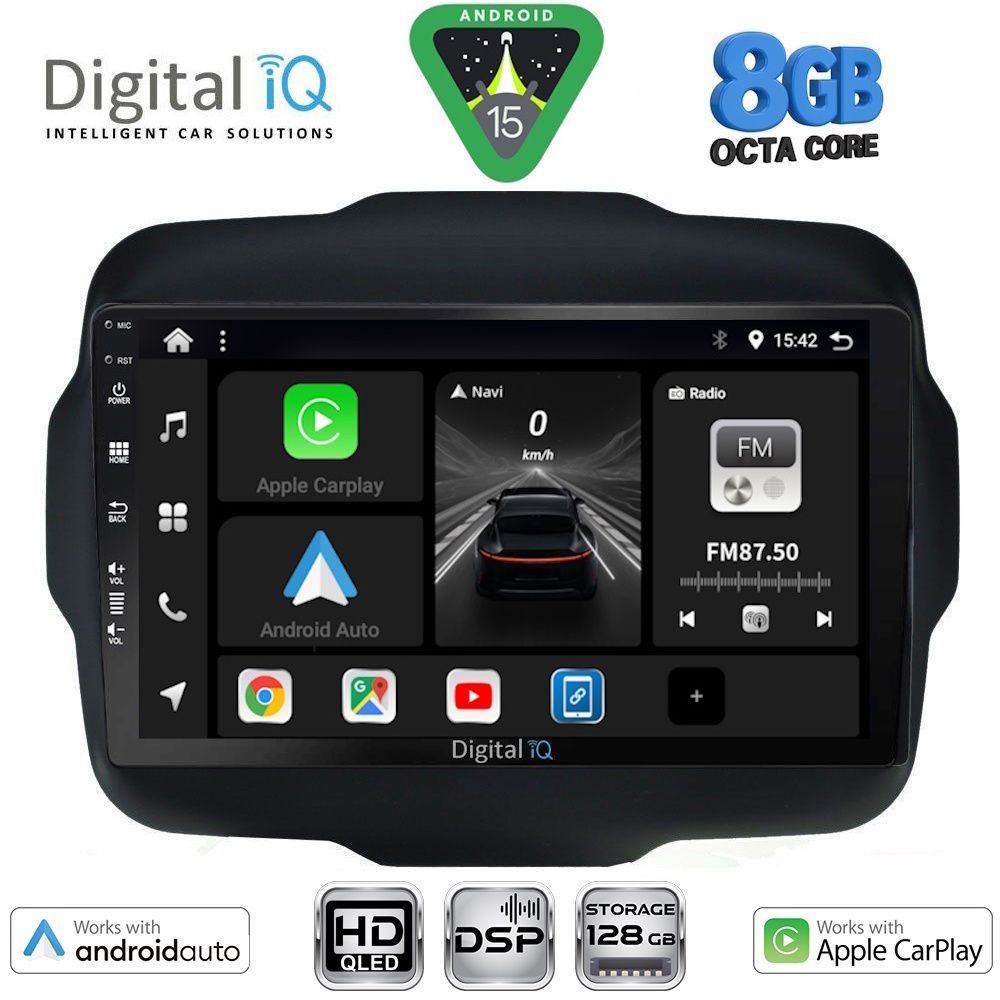 BXF7290_15 DIGITAL IQ BXF 7290_CPAA (9inc) MULTIMEDIA TABLET for JEEP RENEGADE mod. 2014-2025 - Image 1