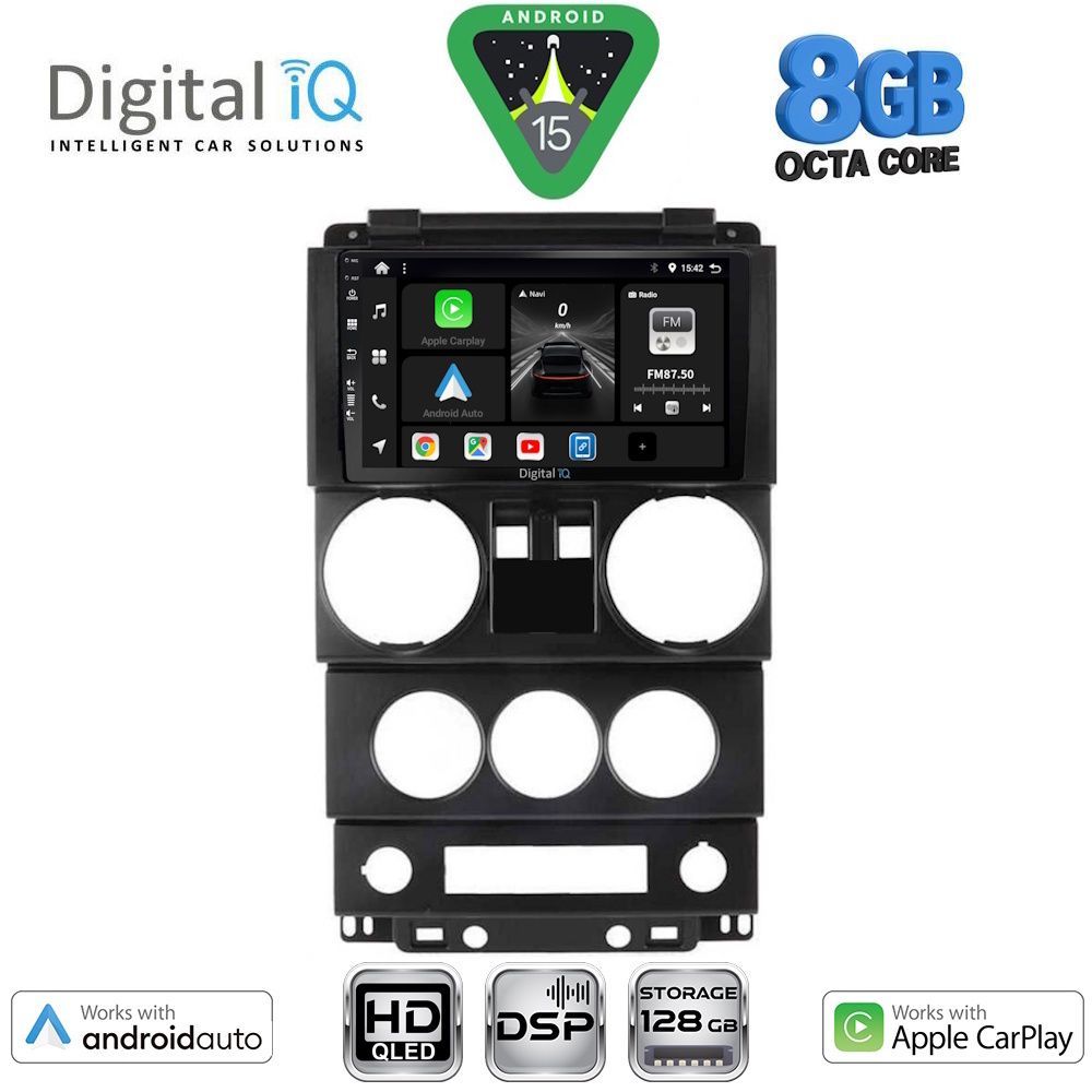 BXF7293_15 DIGITAL IQ BXF 7293_CPAA (9inc) MULTIMEDIA TABLET for JEEP WRANGLER mod. 2006-2011 - Image 1
