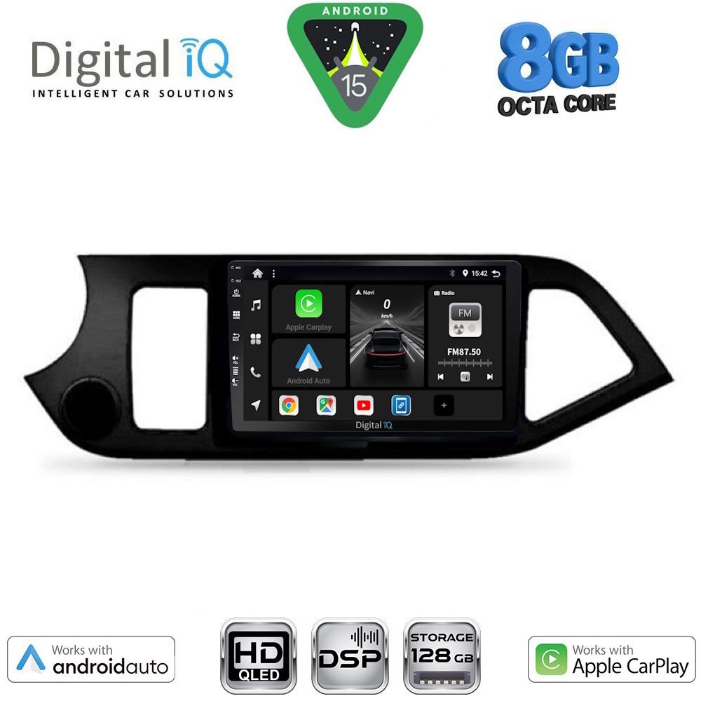 BXF7308_15 DIGITAL IQ BXF 7308_CPAA (9inc) MULTIMEDIA TABLET for KIA PICANTO mod. 2011-2017 - Image 1