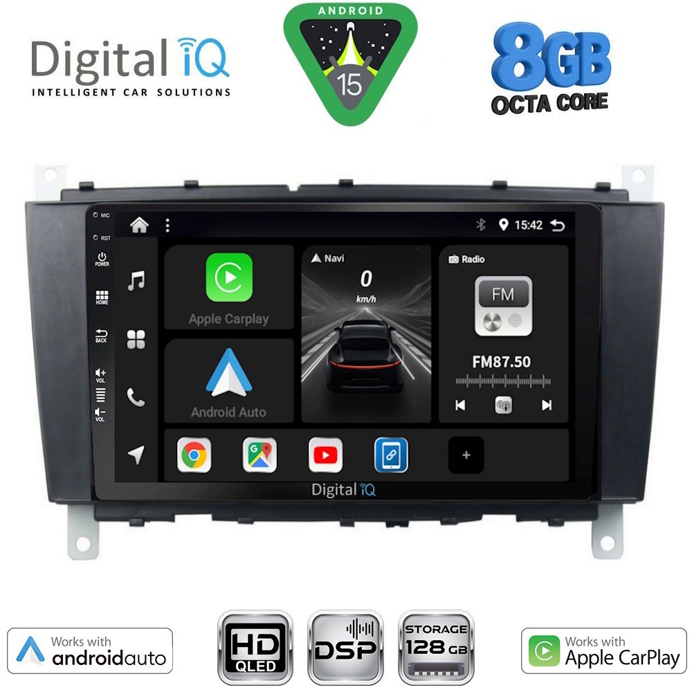 BXF7403_15 DIGITAL IQ BXF 7403_CPAA (8inc) MULTIMEDIA TABLET for MERCEDES C – CLK (W203-209) mod. 2004-2008 - Image 1