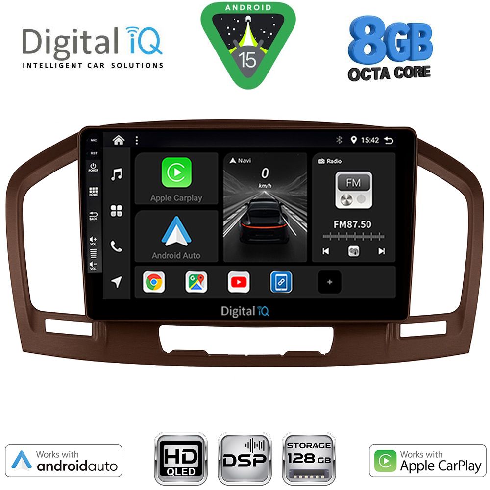 BXF7491BR_15 DIGITAL IQ BXF 7491BR_CPAA (9inc) MULTIMEDIA TABLET for OPEL INSIGNIA mod. 2008-2013 (BROWN) - Image 1