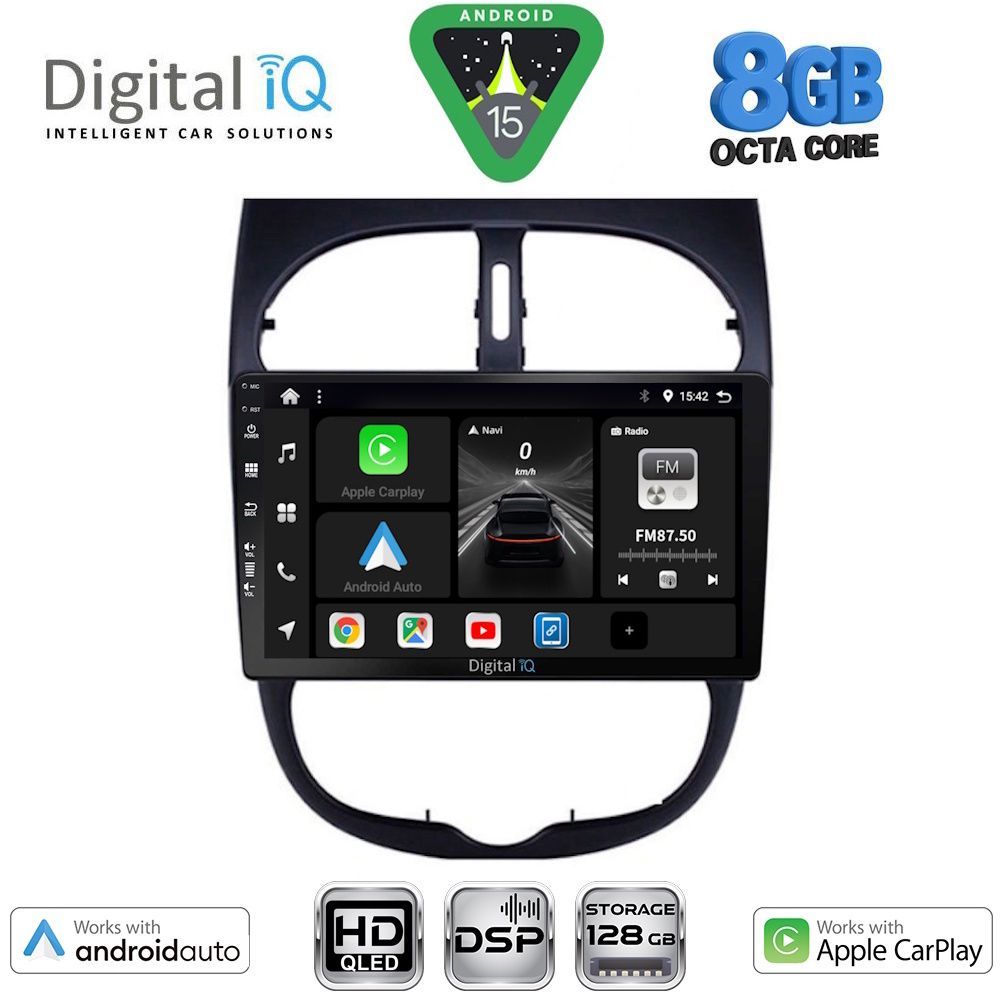 BXF7506_15 DIGITAL IQ BXF 7506_CPAA (9inc) MULTIMEDIA TABLET for PEUGEOT 206 mod. 1998-2006 - Image 1
