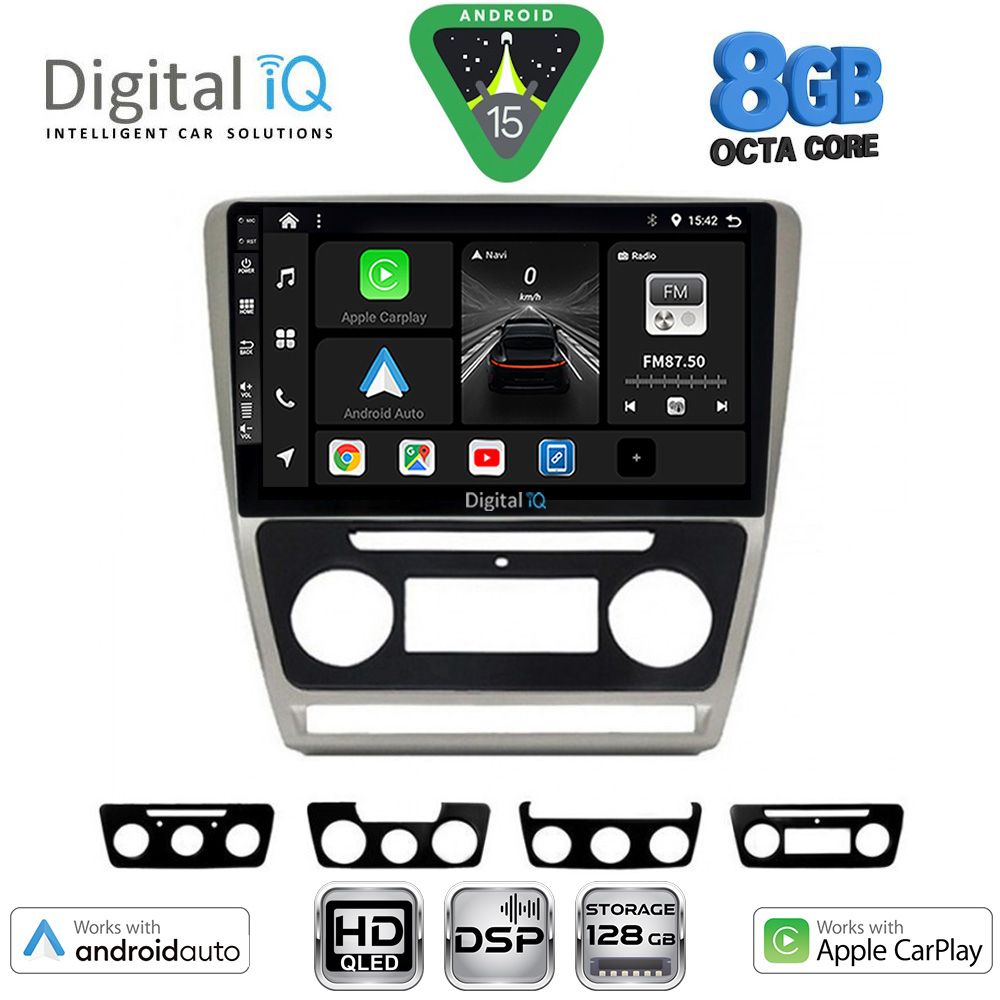BXF7595SL_15 DIGITAL IQ BXF 7595SL_CPAA (10inc) MULTIMEDIA TABLET for SKODA OCTAVIA 5 mod. 2005-2012 (SILVER) - Image 1