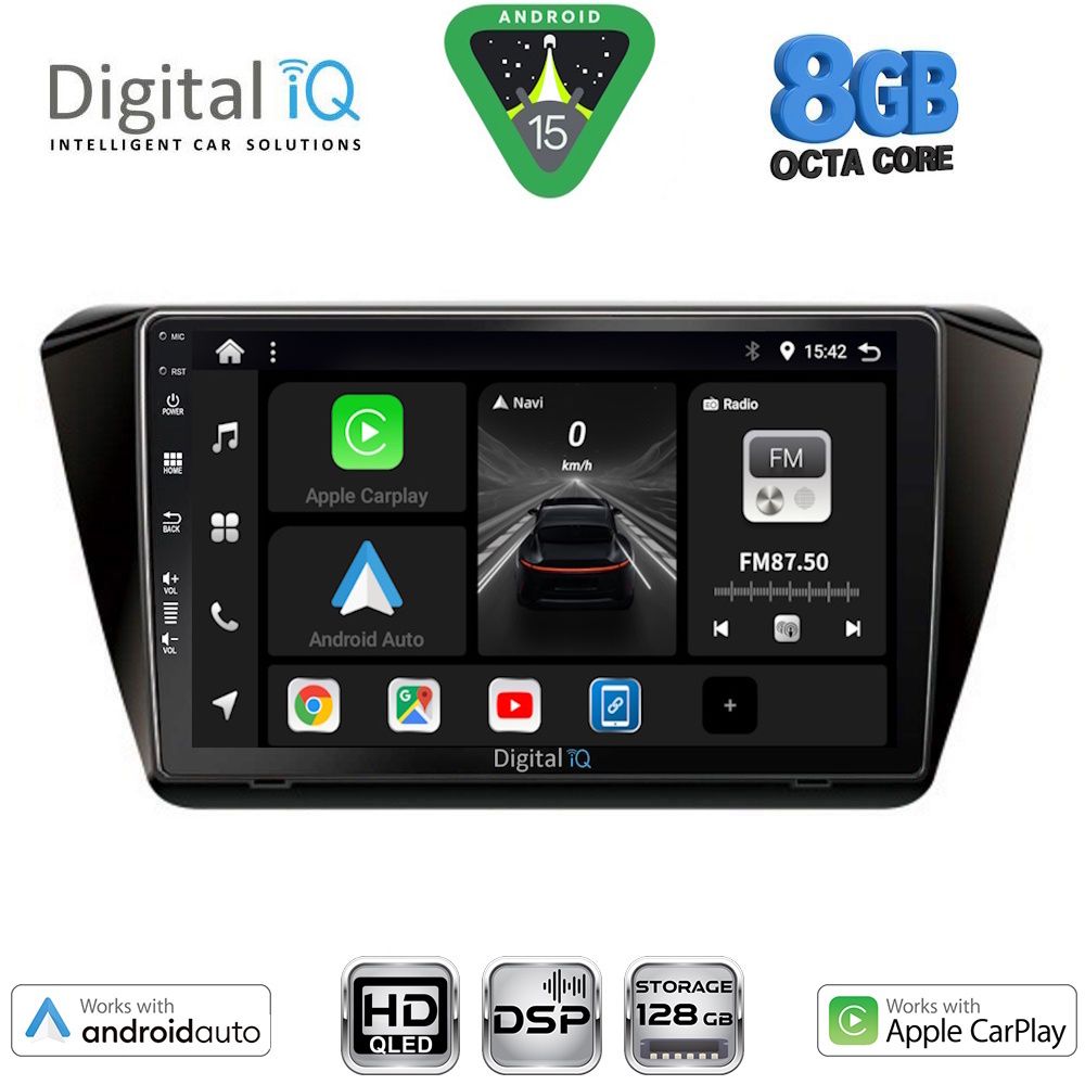 BXF7605_15 DIGITAL IQ BXF 7605_CPAA (10inc) MULTIMEDIA TABLET for SKODA SUPERB mod. 2015-2023 - Image 1